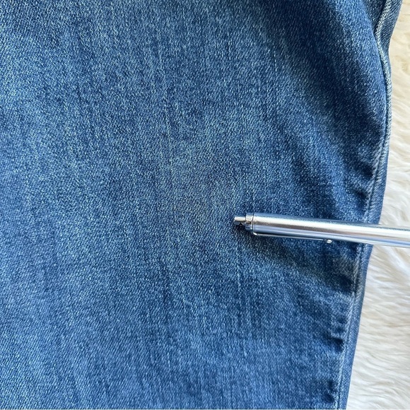 Agolde Jeans Pinch Waist High Rise Kick Flare Raw Hems Medium Wash Blue 32 - Picture 12 of 12